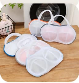 Waszakken – Set van 2 – 32,5 x 21 cm – Waszak voor lingerie – Mesh zak voor bh's – Beschermende waszakken – Vormbehoudend – Praktisch & duurzaam – Geschikt voor studentenkamers, reizen, cruises, slaapkamers, enz. — thumbnail 4