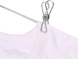 Wasknijpers Roestvrijstaal - Kledingklemmen Clips - Kleding Drogen - Winddicht Duurzaam - 20 stuks - Zilver — thumbnail 5