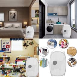 Dailygoods - Opvouwbare wasmand, set van 2, pop-up wasmand, gaas, 30 x 30 x 50 cm, wasmand waskorven met handgrepen, stoffen mand, statiegeldflessen, collectie — thumbnail 4
