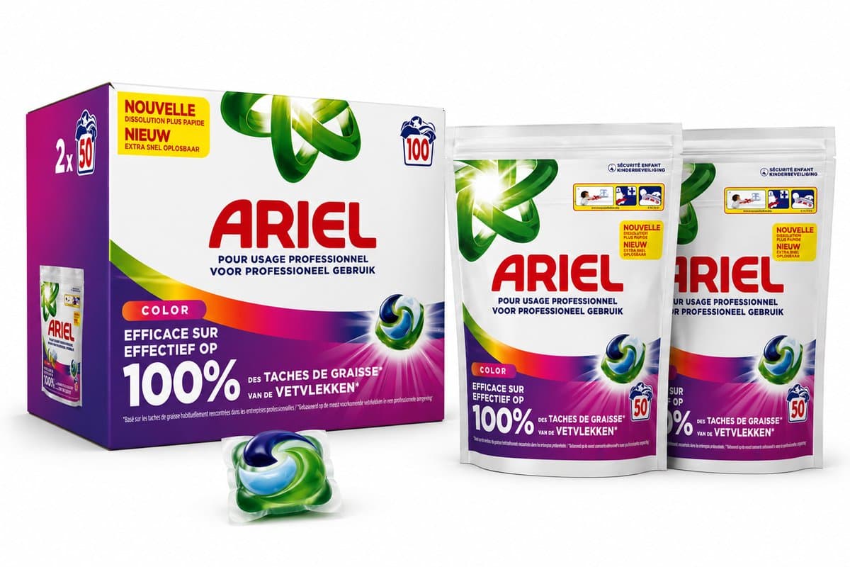 Ariel Pro Pods Color 2 x 50 Stuks (100 Wasbeurten) - Voordeelbox — afbeelding 1