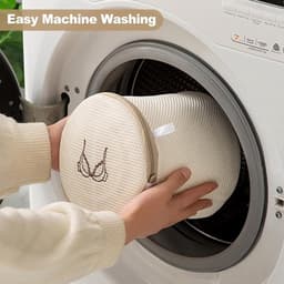 Thijox - Wasnet beha, 3 stuks beha-waszakken voor wasmachine met premium ritssluiting, duurzame netstof waszakken, ideaal voor het beschermen van beha — thumbnail 4