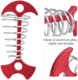 Grondankers 4-delig - Spiraalvormig - Multifunctionele Tentaccessoires - Geschikt voor Houten Platforms - Aluminiumlegering/Roestvrij Staal - 7.7x3.6cm - Tentpalen — thumbnail 1