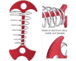 Grondankers 4-delig - Spiraalvormig - Multifunctionele Tentaccessoires - Geschikt voor Houten Platforms - Aluminiumlegering/Roestvrij Staal - 7.7x3.6cm - Tentpalen