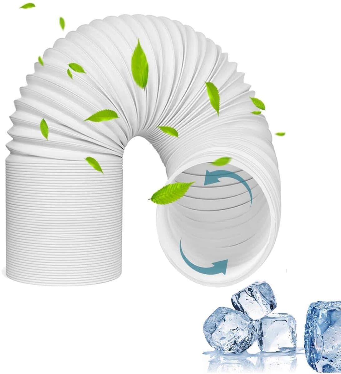 Draagbare airconditioner flexibele slang - Uitlaatslang Draagbaar - Lengte 2m - Luchtafvoerslang - Flexibele Slang - Afvoerslang Airco Universele - Vervangende Buis - Diameter 13cm - Eenvoudig te Installeren — afbeelding 1