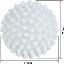 SnelShoppen - 6 Stuks Droger Ballen - Wasballen voor Wasmachine - Herbruikbare Hedgehog Ballen voor Fluffy Wasgoed - Duurzaam PVC - Voor Thuis, Kledin — thumbnail 4
