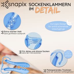 SnelShoppen - Sokkenclips voor Wasmachine en Droger [40 stuks] - Innovatieve Sokkenclips - Geen Nietzak - Nooit Meer Sokken Sorteren - Handige Accesso — thumbnail 2