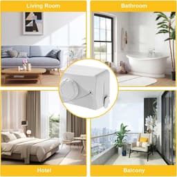 Solidchoice - Wandgemonteerde Intrekbare Waslijn met Verstelbare Rvs Draad — thumbnail 3