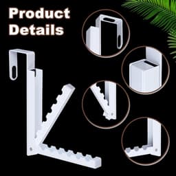 4 stuks over de deurhanger, vouwen over de deur kleding droogrek, opvouwbare hangende kapstok, opvouwbare draagbare - ShopVlot — thumbnail 4