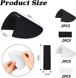 Solidchoice - Set van 2 Paar Herbruikbare Schoudervullingen voor Kleding — thumbnail 5