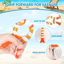Wasknijpers, handdoekklemmen, strandhanddoekklemmen, groot, creatieve handdoekclips, tropische kunststof strandhanddoekklemmen, draagbare handdoekklemmen voor ligstoelen — thumbnail 4