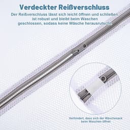 Wasnet, groot, herbruikbaar wasnet voor wasmachine, grote waszak, wasmachine met ritssluiting, voor overhemden, truien, mantels en broeken (XL 50 x 60 cm, XXL, 60 x 80 cm) — thumbnail 5