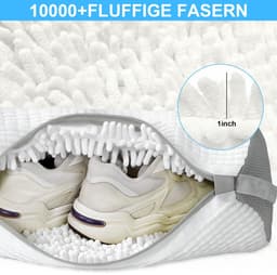 Schoenwaszak voor wasmachine, 2 stuk waszak met borstels voor schoenen, schoenzak voor wasmachine, wasnet voor sneakers, schoenwaszak, voor wasmachine en droger, wit — thumbnail 4