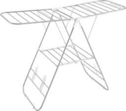 Conway Living® - Droogrek / Wasrek Inklapbaar - Vrijstaand met Verstelbare Vleugels - RVS - Voor Binnen & Buiten - Wit / Zilver — thumbnail 2