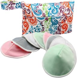 Dailygoods - 8 Wasbare Borstvoeding Tepel Pads met Natte Tas en Waszak — thumbnail 1