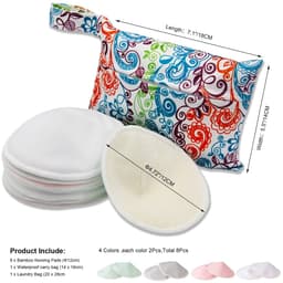 Dailygoods - 8 Wasbare Borstvoeding Tepel Pads met Natte Tas en Waszak — thumbnail 3
