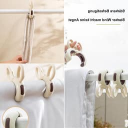 Set van 6 Winddichte Kledingknijpers met Konijnenoren, Ideaal voor Handdoeken, Bedlinnen en Dikke Kleding — thumbnail 5