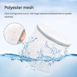 Dames Wassen - BH Beschermhoes Net - 3 Stuks - Duurzaam Polyester Mesh - Voor Fijne Was en Reizen - Wit — thumbnail 3