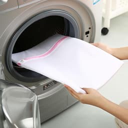 Wassenet Set - Wäschenetz voor Wasmachine - 3 Stuks 30x40cm - Beschermend Net met Rits - Voor BH Schoenen en Babykleding - Wit — thumbnail 2