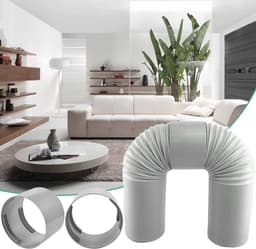 Air conditioner - airconditioner slanghoes - aansluiting afvoerslang airco - afvoerslang adapter - koppelstuk mobiele airco 150mm en 130 mm - 2stuks - Koppelstuk Mobiele Airco Afvoerslang - Airconditioning afvoerslangadapter — thumbnail 1