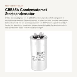 Dailygoods - CBB65A Condensatorset - Startcondensator - Waterdicht - 450V 35UF - Voor airconditioning - Aluminiumfolie - Geschikt voor diverse toepass... — thumbnail 1