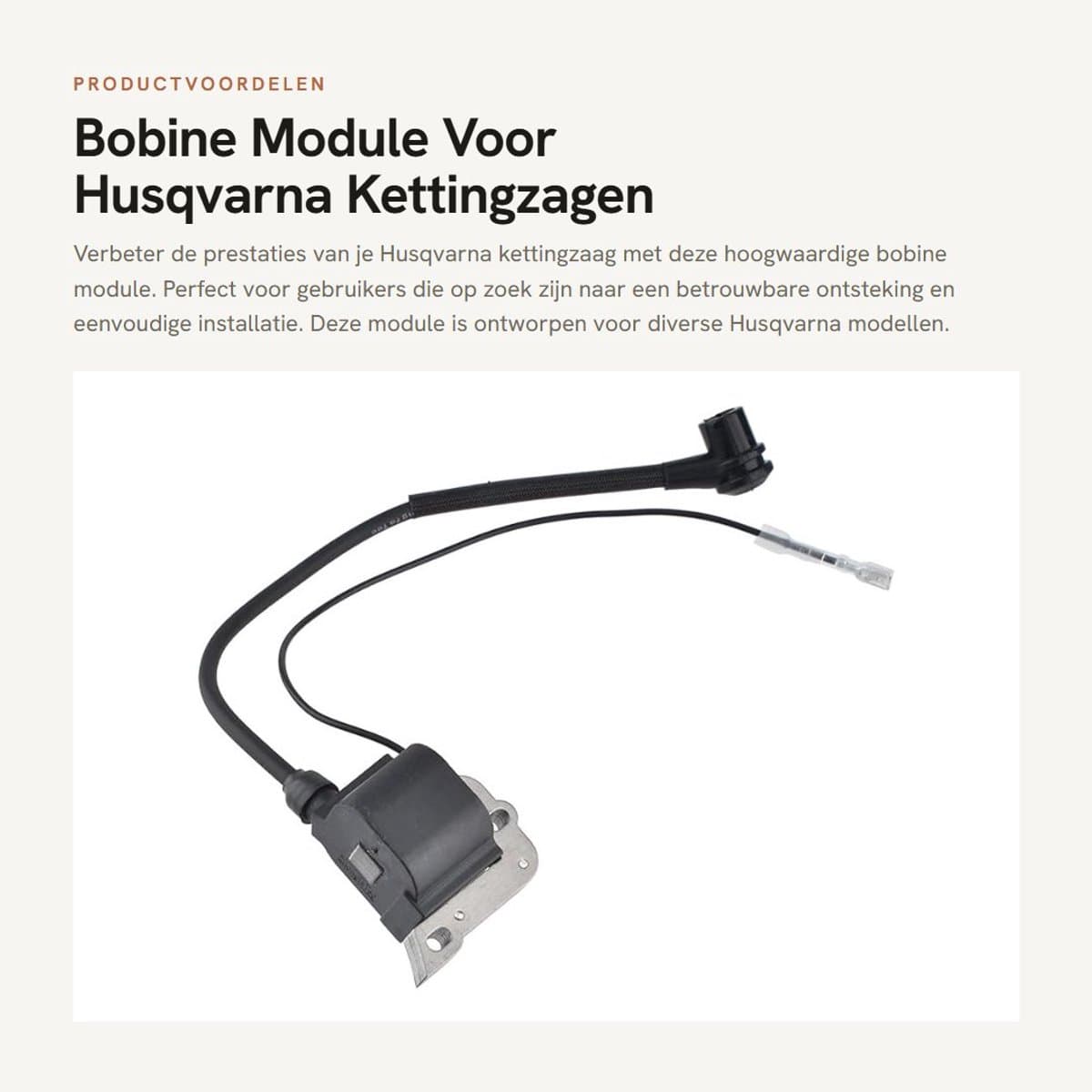 Dailygoods- Bobine Vervanging voor Husqvarna 50/51/55/61/254/257/261/262/266/268/272/272XP - OEM-onderdeel - 1 x Bobine met Draad - Kettingzaag Accessoire - Hoogwaardige Kwaliteit - Ontstekingsmodule — afbeelding 1
