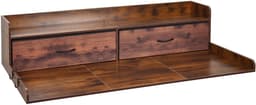 VEVOR Wasmachine en Droger Keukenplaat met Schroefaand, 137 X 69,9 cm Houten Was- en Drogershoofd met 2 Laden & Haakjes, Wasmachinehoofd voor Waskast, Keukenorganisatie en Opbergoplossing, Bruin — thumbnail 2