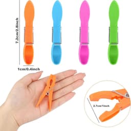Wasclips Set van 60 Stuks - Duurzame Plastic Kledingclips - Sterk en Windbestendig - Zachte Afwerking Voor Kleding, Papier en Meer — thumbnail 3