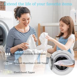 6-delige wasnetten voor de wasmachine, 3 maten waszakken voor delicate kleding, bescherming tegen vervorming en slijtage van sweaters, shirts en ondergoed — thumbnail 3