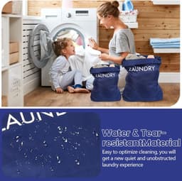 SnelShoppen - 2 Grote Waszakken voor Vuile Kleding, Draagbare Waterdichte Reiswaszakken met Trekkoord, Perfect voor Thuis, Camping, Badkamer, Vakantie — thumbnail 4