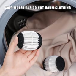 Wasballen - Herbruikbare Wasballen - Set voor Haarverwijdering & Anti-Knoop - Pluizenvanger voor Wasmachine - Detergent Versneller - Zachte Kledingverzorging - Draagbare Ontharing Ballen — thumbnail 2