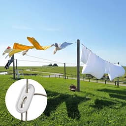 Waslijn caravan - Goud - 50 meter - Stalen Kern met PVC Coating - Geschikt voor Indoor en Outdoor Gebruik — thumbnail 4