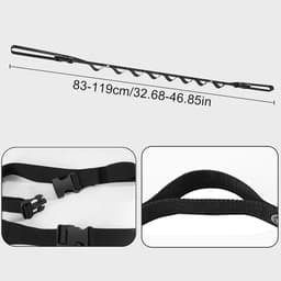 Draagbare Waslijn - Reis Waslijn - Kleding Drogen - Versterkte Metalen Afdichtingen - 1 meter - Zwart — thumbnail 4