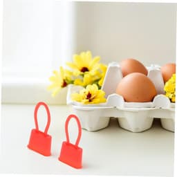 Plastic Net Sluitingen - Haakjes voor Gaaszakken - Organiseren van Opslag - Duurzaam Kunststof Materiaal - 200 Stuks - Rood — thumbnail 3