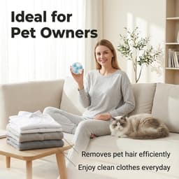3 Stuks - Haarverwijderaar - Drijvende Wasmachine Dierenharenvanger - Herbruikbare Pluizenvanger - Haarvanger Mesh Filter - Anti Haren Wasbal - voor Katten & Honden Haren op Kleding — thumbnail 2