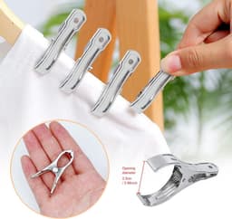 Wasknijpers-30 Stuks Handdoekklemmen,Antislip Wasknijpers,Metalen Roestvrijstalen Klemmen,Voor Sokken, Kleding, Handdoek, Foto's en Ambachten(5 * 3cm) — thumbnail 5