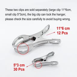 Wasknijpers-30 Stuks Handdoekklemmen,Antislip Wasknijpers,Metalen Roestvrijstalen Klemmen,Voor Sokken, Kleding, Handdoek, Foto's en Ambachten(5 * 3cm) — thumbnail 2