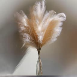 3 Stk Pampas Kunstgras Klein 45 cm / 17,7" Kunstmatig Fluffy Pampas-Kunstgras 7 Takken Kunstmatig Vaasvulling voor Huis, Kantoor, Vaas, Huwelijksdecoratie Rood — thumbnail 2