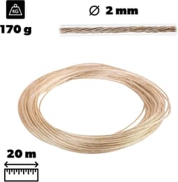 4 x waslijn 20 m, 2 mm waslijn met stalen kern en kunststof ommanteling, weerbestendig waskoord voor balkon, tuin en camping, extra sterke lijn — thumbnail 5
