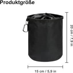 Klemmerzak groot - wasknijpersorganizer - opbergtas voor cosmetica - polyester - zwart - waterdicht — thumbnail 3