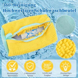 Schoenwaszak voor wasmachine, herbruikbare wasnet voor sneakers, anti-deformatie, lichtgewicht en draagbaar (39 x 19 cm) — thumbnail 4