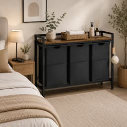 HomeGoodies - Wasmand 3 vakken - Wasmand - Wassorteerder - Totale afmetingen 96x30x71cm - Veelzijdige wasmandkast - Zwart — thumbnail 4