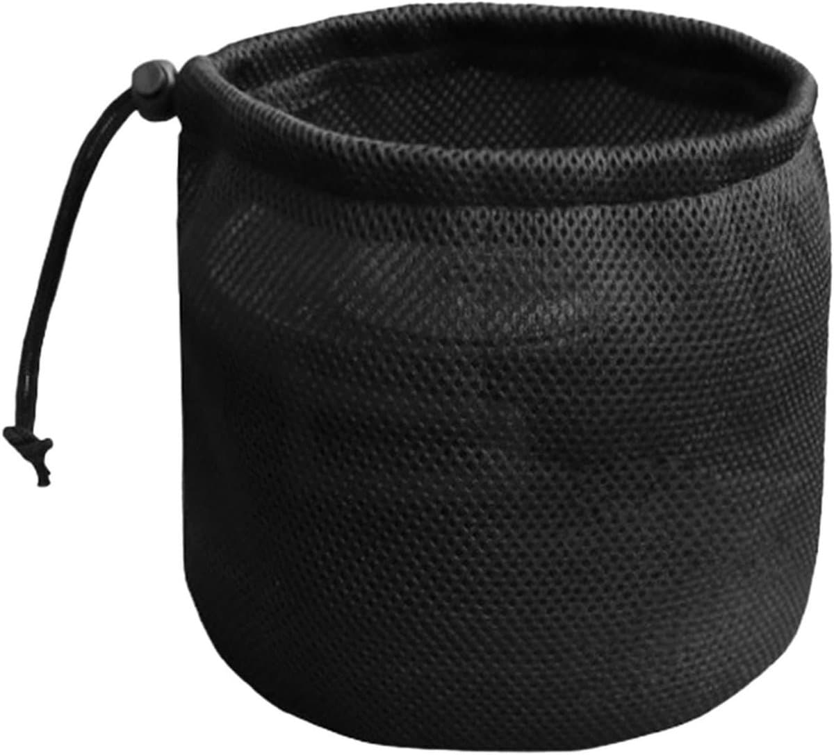 Wasknijpertas Netzak - Opbergtas Klemmen - Wasknijpers Opbergen - Ademend Mesh Materiaal - 14 x 16 cm - Zwart — afbeelding 1