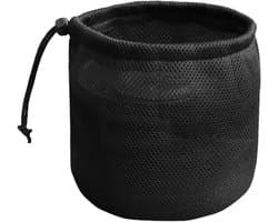 Wasknijpertas Netzak - Opbergtas Klemmen - Wasknijpers Opbergen - Ademend Mesh Materiaal - 14 x 16 cm - Zwart