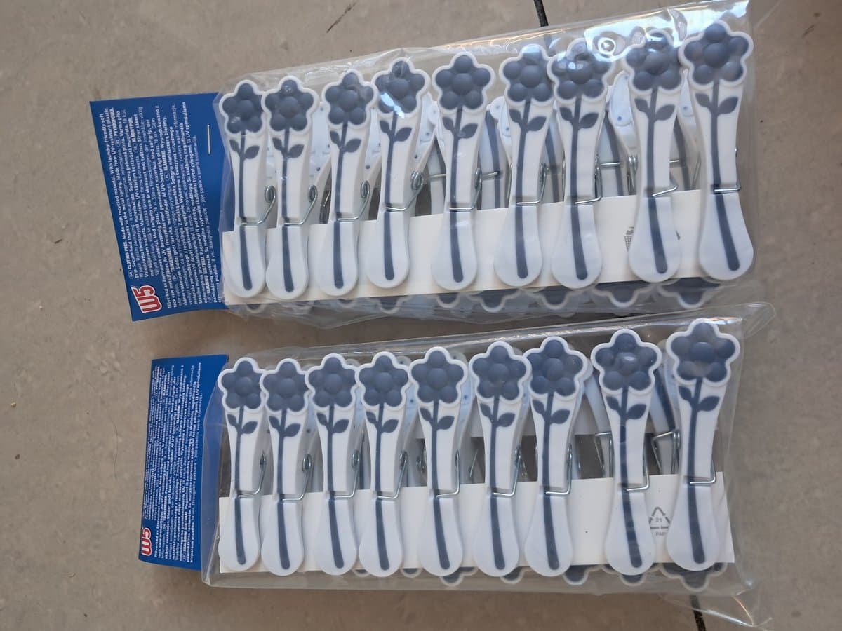W5 Wasknijpers 36 stuks - knijpers - met soft grip — afbeelding 1