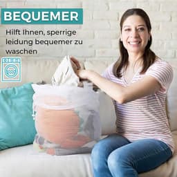 Waszakken, 60 x 90 cm, wasnet voor wasmachine met trekkoord, grote waszak voor ondergoed en sokken — thumbnail 4