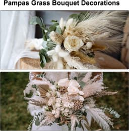 30 stuks faux pampasgras decoratie, 61 cm, kunstmatig gedroogde bloemen voor thuis, bruiloft, vaas, decoratie, paars — thumbnail 2