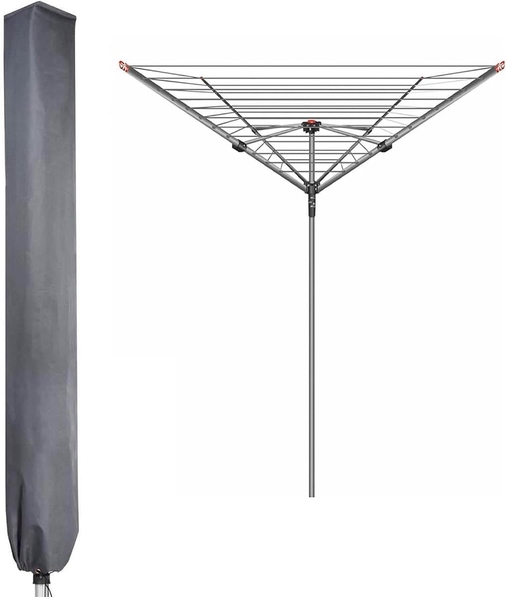 Namajunas – Waslijnhoes – 600D Wasdrogerhoes, Waterdicht, Afmetingen 180 × 18 × 18 cm, met Ritssluiting, Waterdicht en UV-beschermend, Geschikt voor Leifheit, Brabantia en Vileda drogers, Compatibel met alle modellen — afbeelding 1