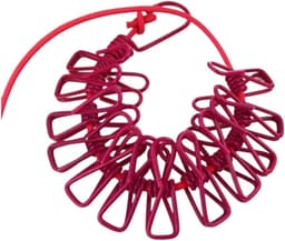 Waslijn voor buiten - Uittrekbare waslijn - Kleding drogen - Weerbestendig materiaal - 170 cm - Rood — thumbnail 4