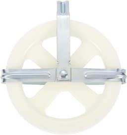 Kledinglijn Rol - Waslijn Wiel - Kleding Drogen - Diepe Groef - 5 inch - Wit — thumbnail 1