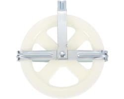 Kledinglijn Rol - Waslijn Wiel - Kleding Drogen - Diepe Groef - 5 inch - Wit